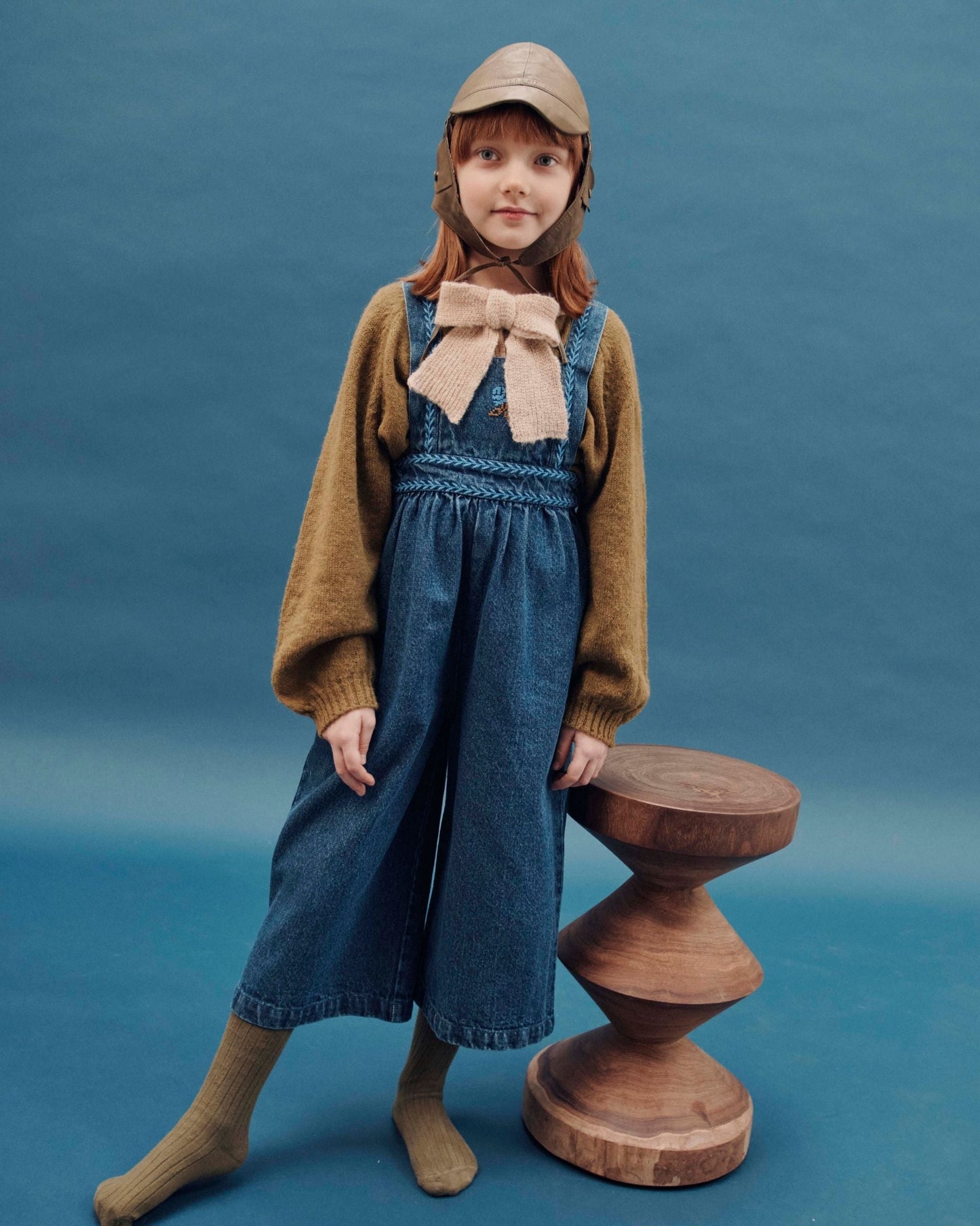 Salopette - Brodé denim bleu