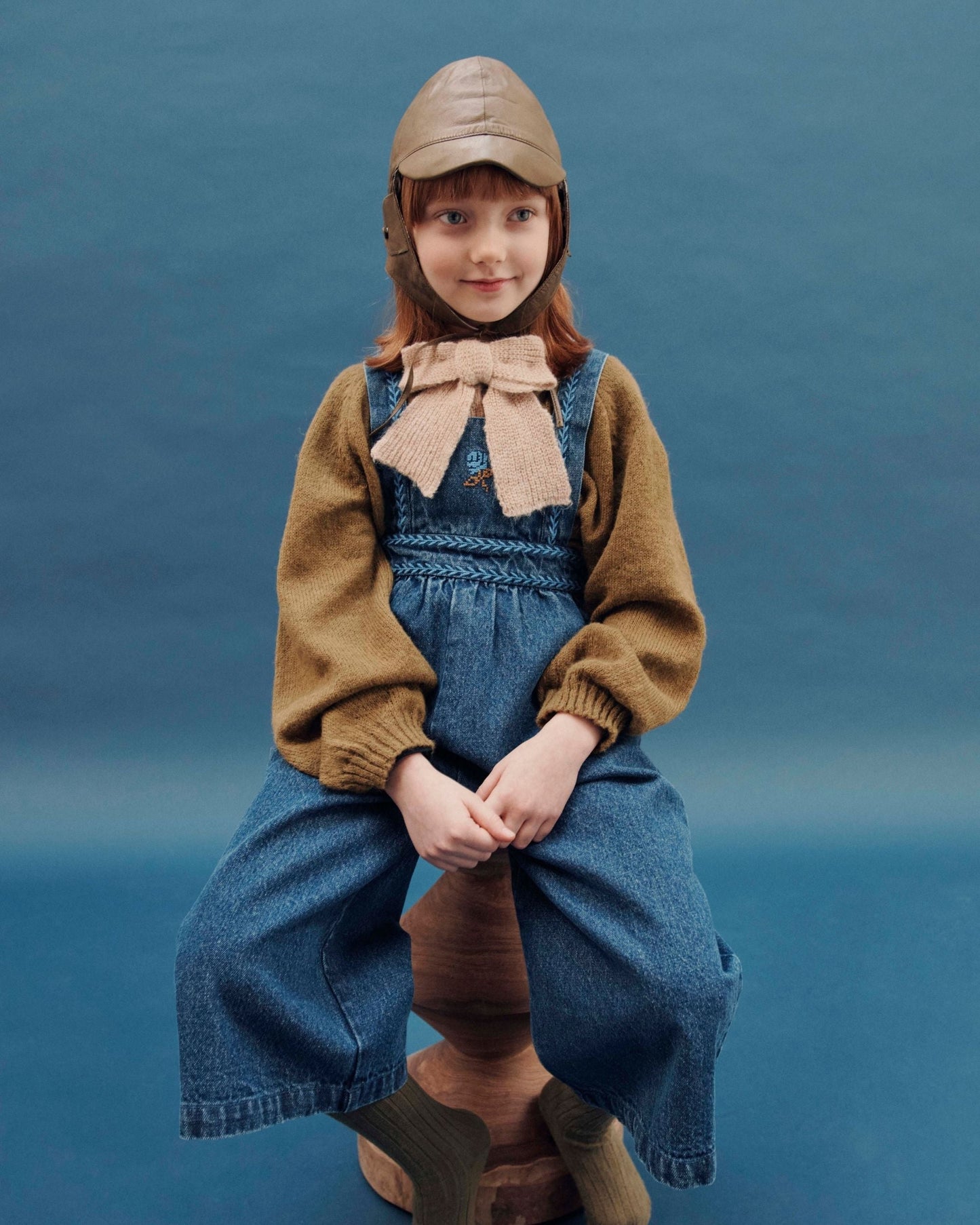 Salopette - Brodé denim bleu