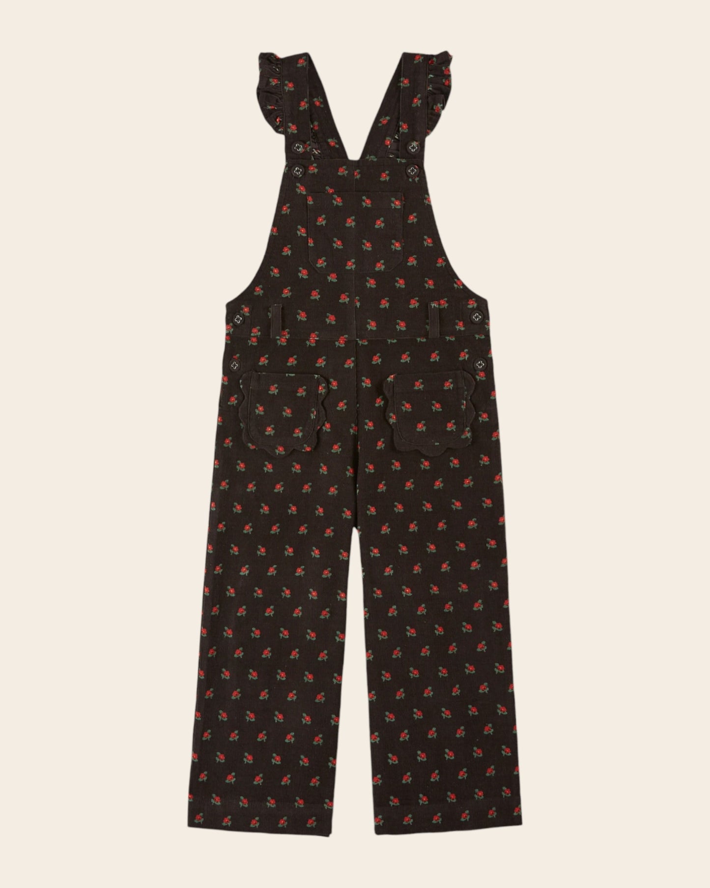 Salopette - Velours poppy noir