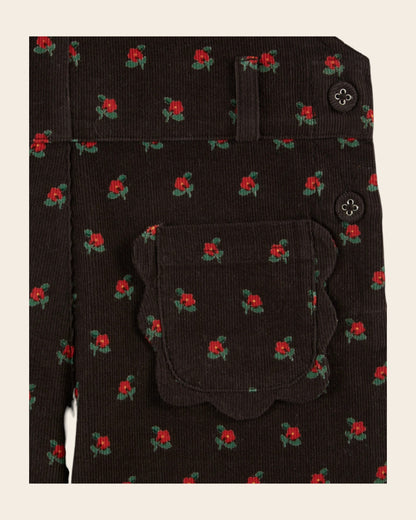 Salopette - Velours poppy noir