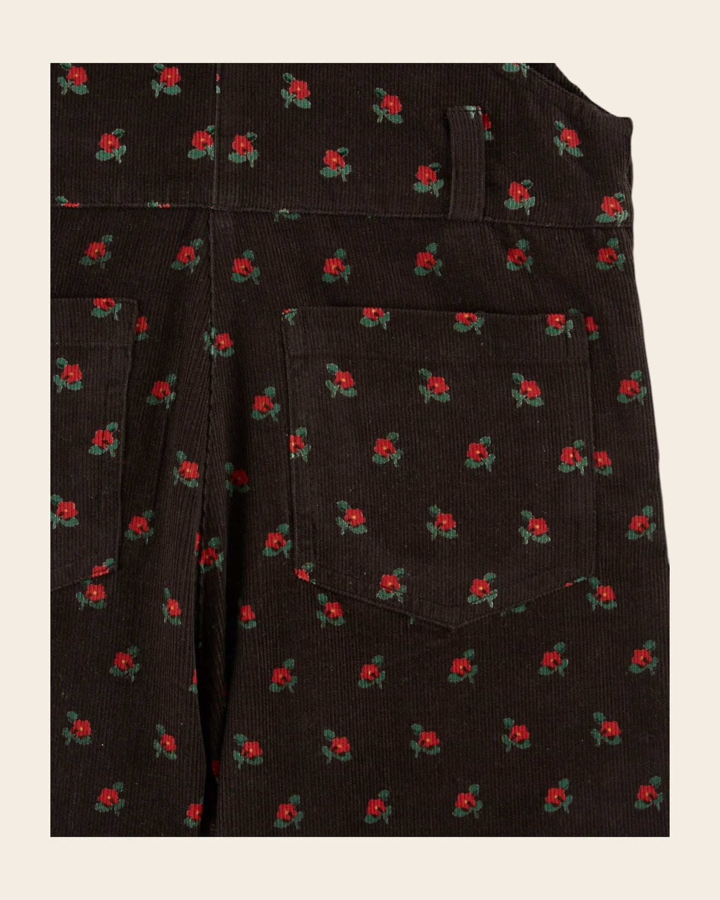 Salopette - Velours poppy noir