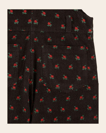 Salopette - Velours poppy noir