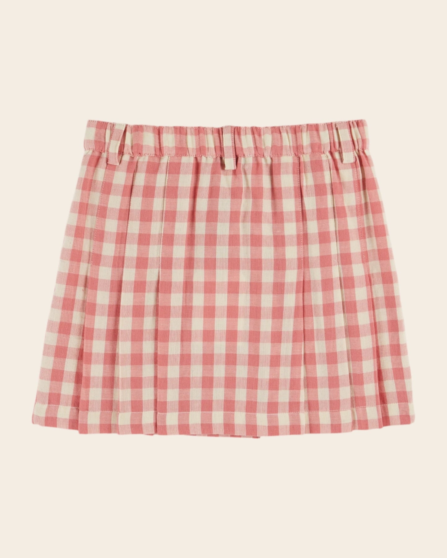 Jupe - Plissé vichy rose