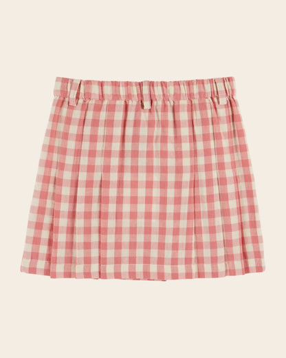 Jupe - Plissé vichy rose