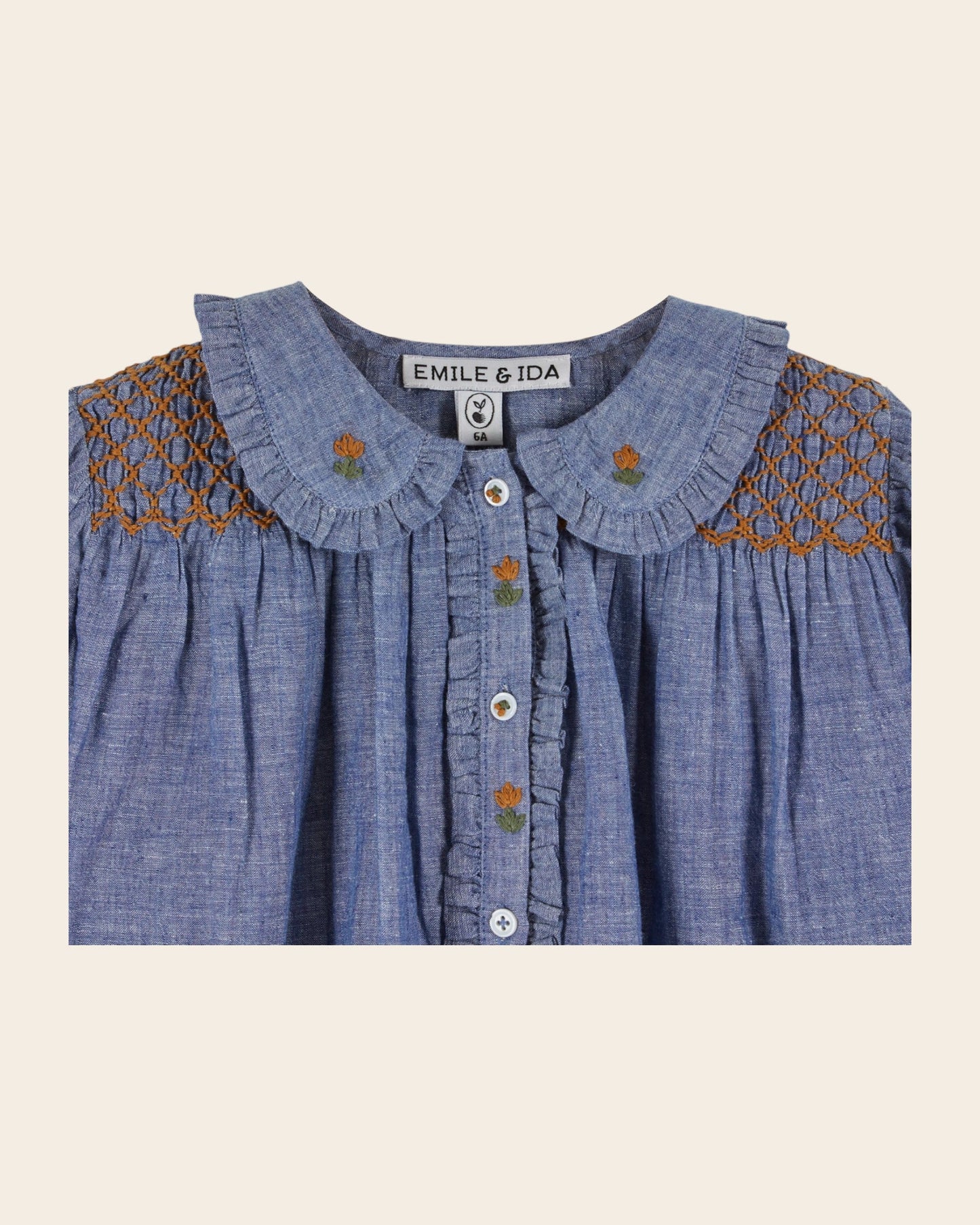 Blouse - Smockée chambray