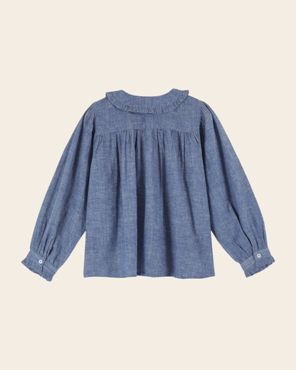 Blouse - Smockée chambray
