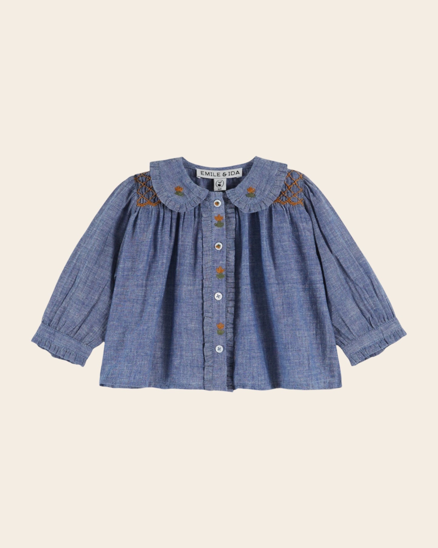 Blouse - Smockée chambray