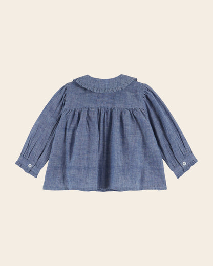 Blouse - Smockée chambray