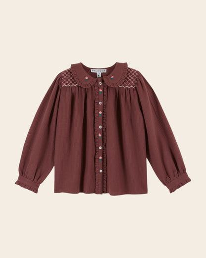 Blouse - Smockée violine