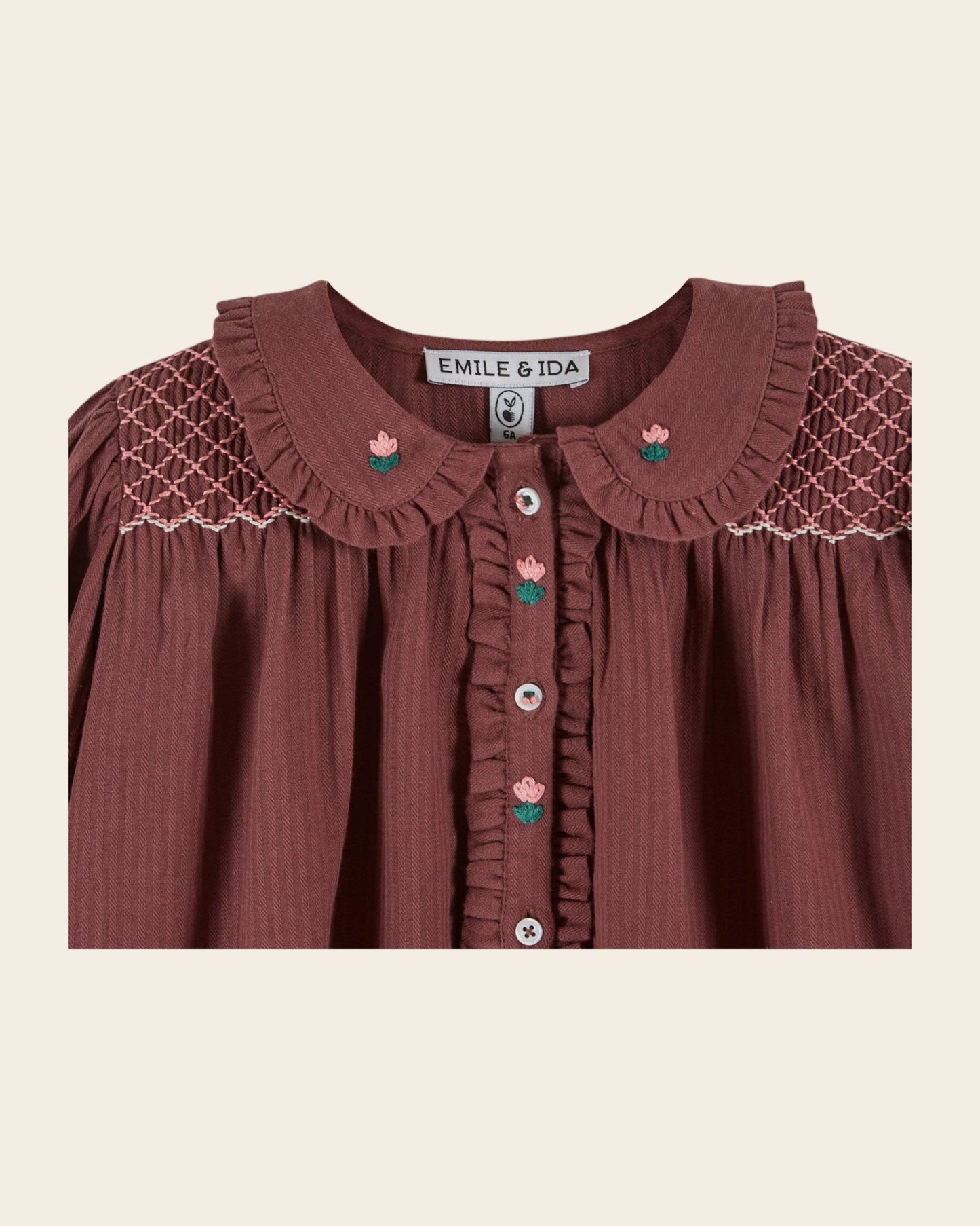 Blouse - Smockée violine