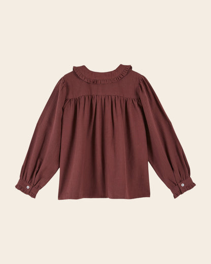 Blouse - Smockée violine