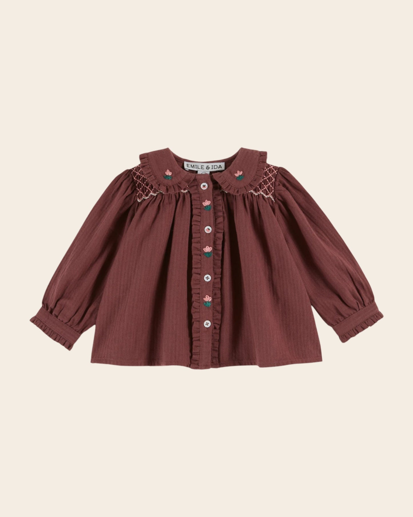 Blouse - Smockée violine
