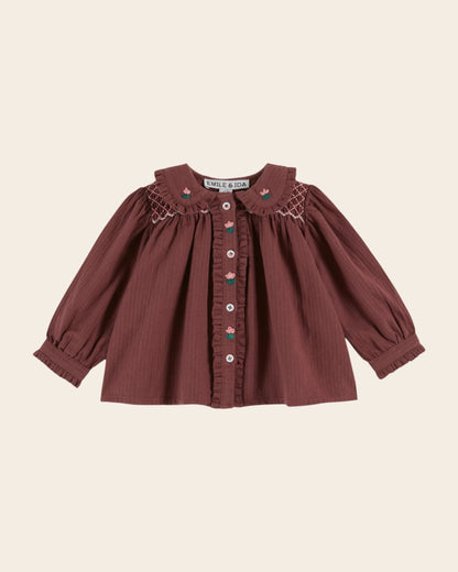 Blouse - Smockée violine