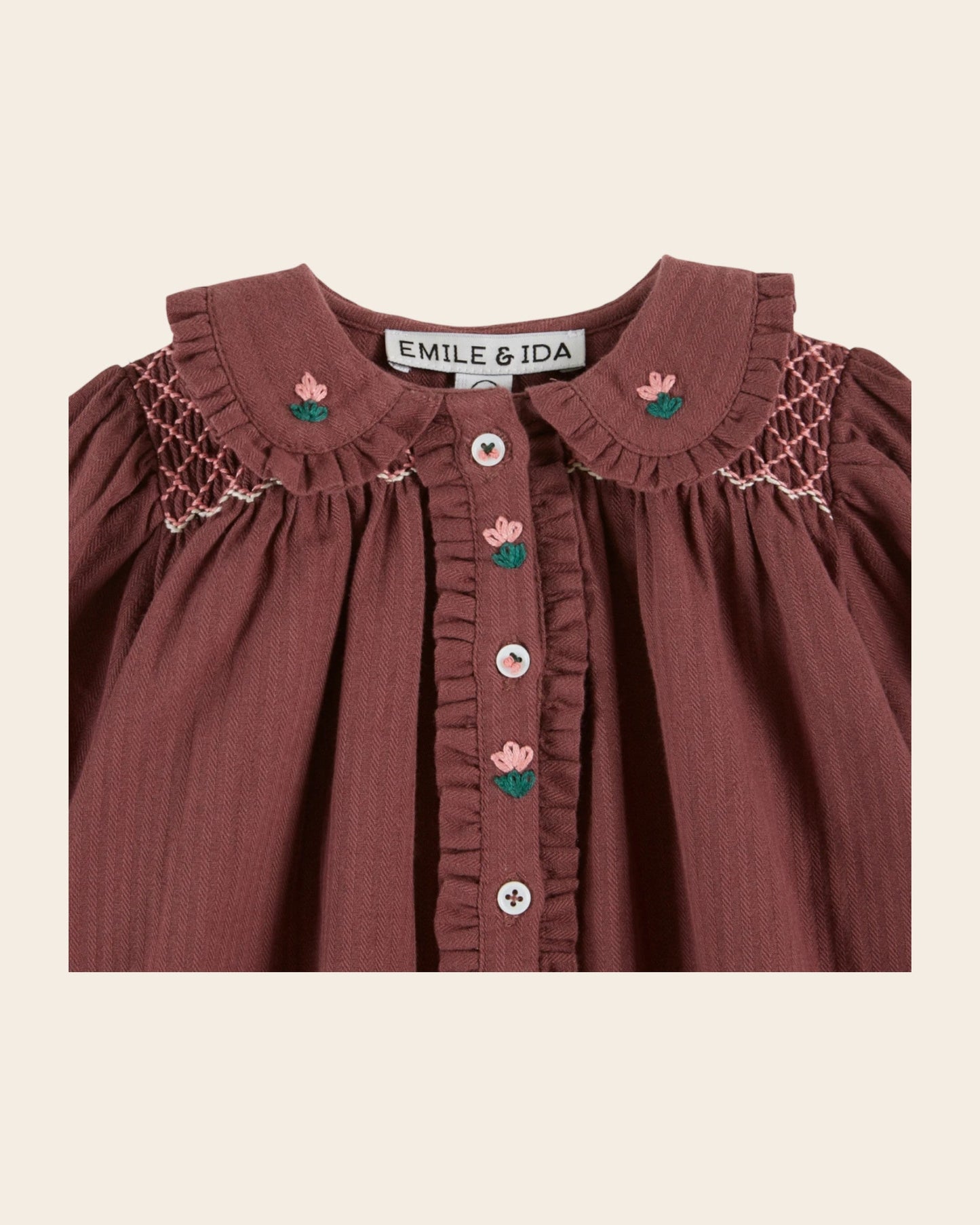 Blouse - Smockée violine