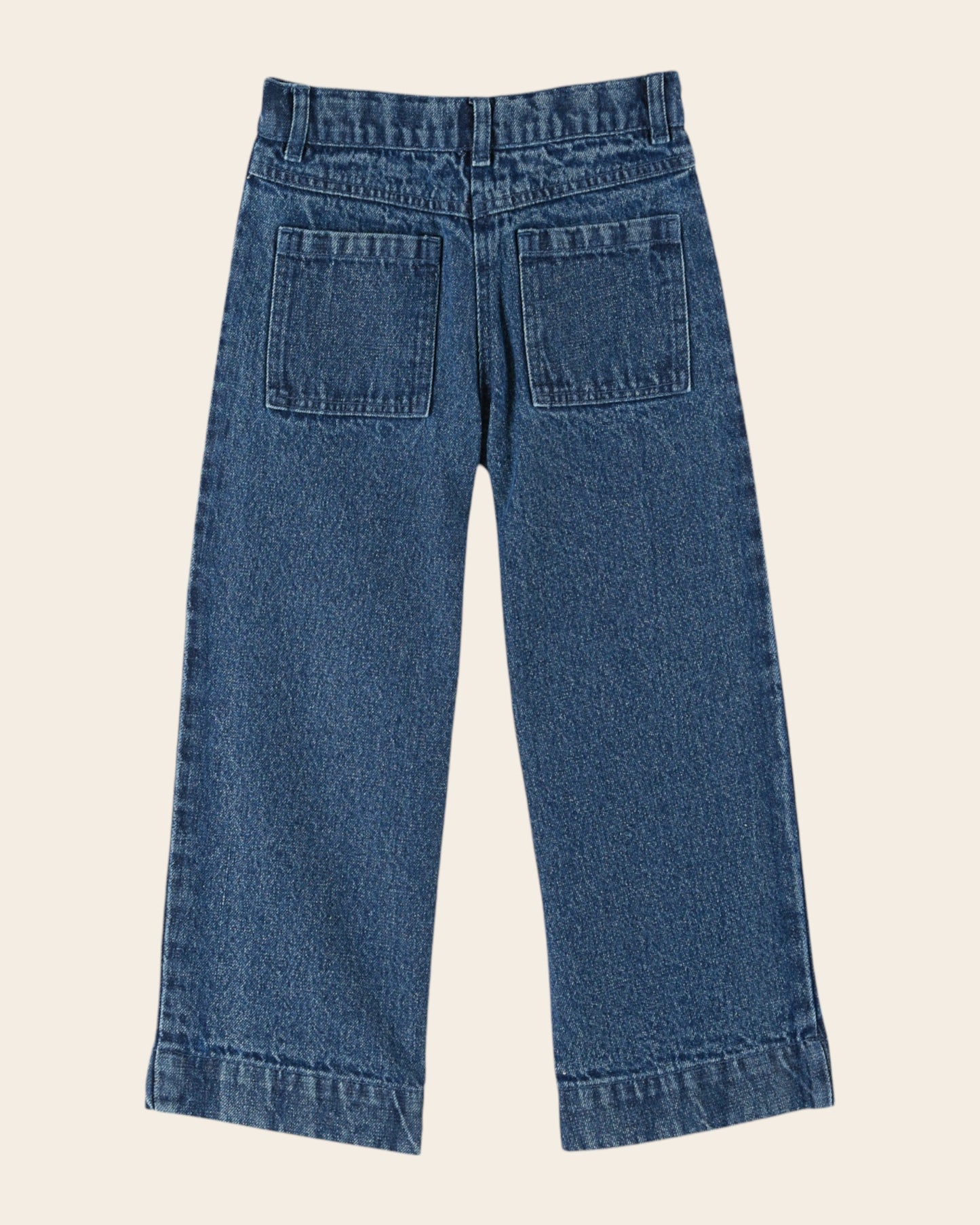 Pantalon - Denim point de croix bleu