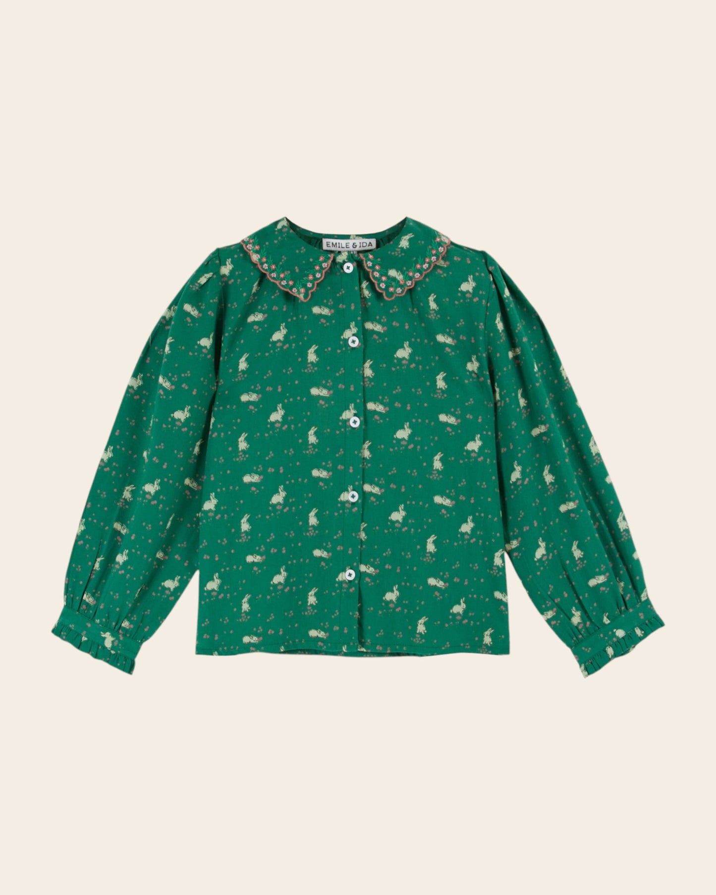 Blouse - Imprimé lapin vert