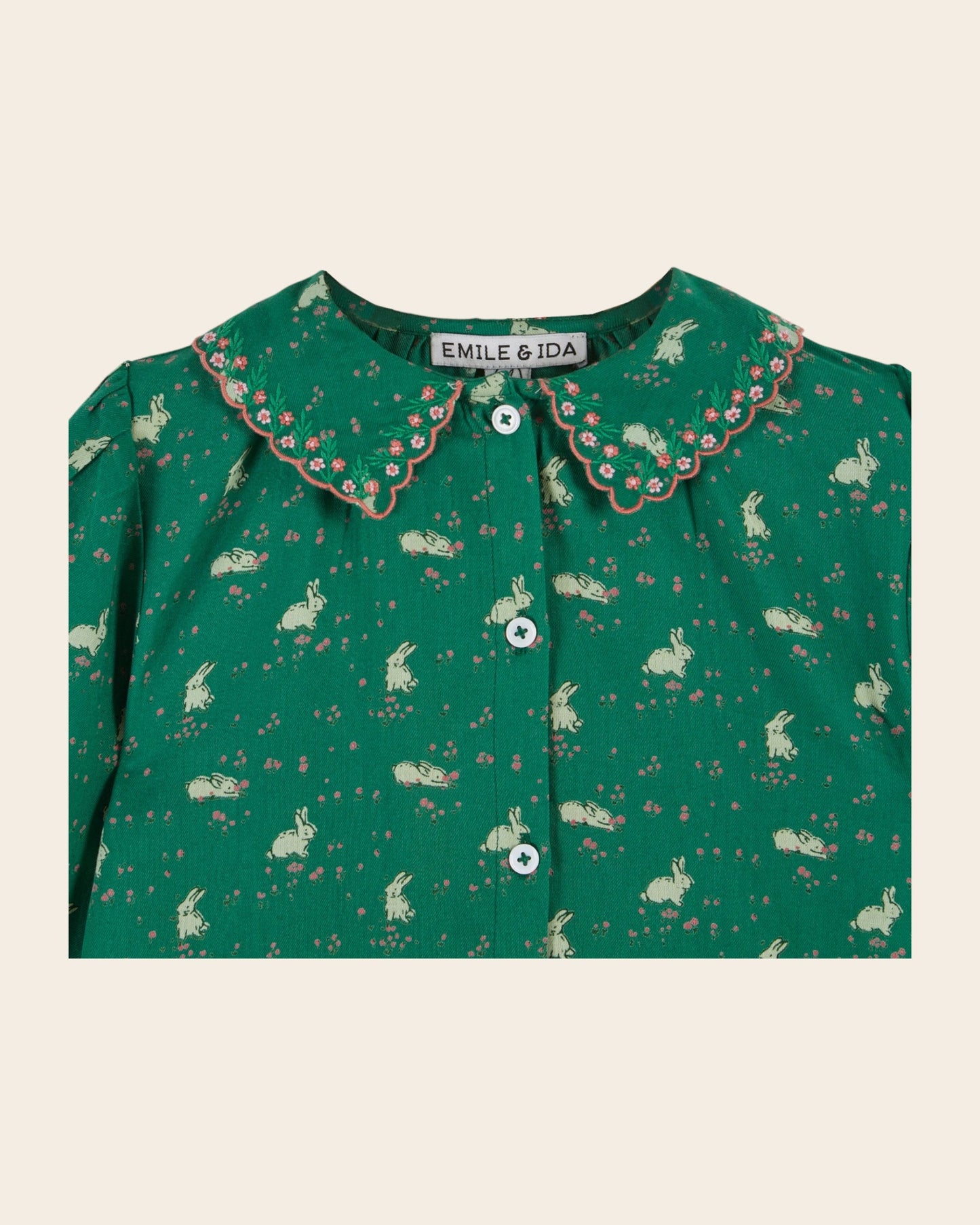 Blouse - Imprimé lapin vert
