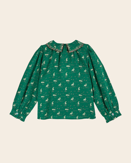 Blouse - Imprimé lapin vert