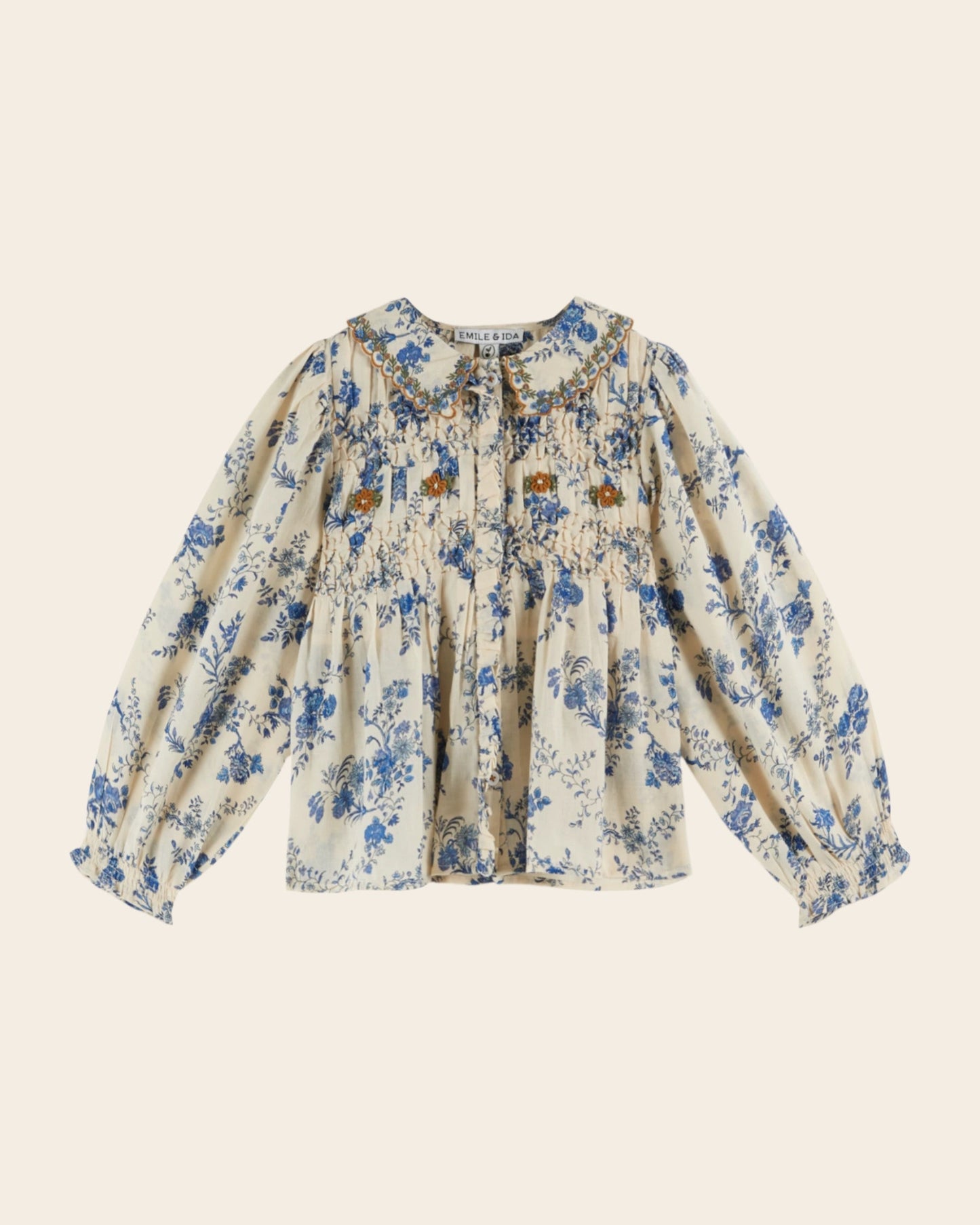 Blouse - Smocké orchid bleu