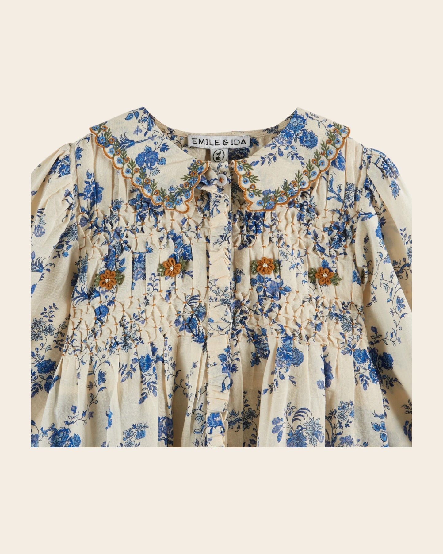 Blouse - Smocké orchid bleu