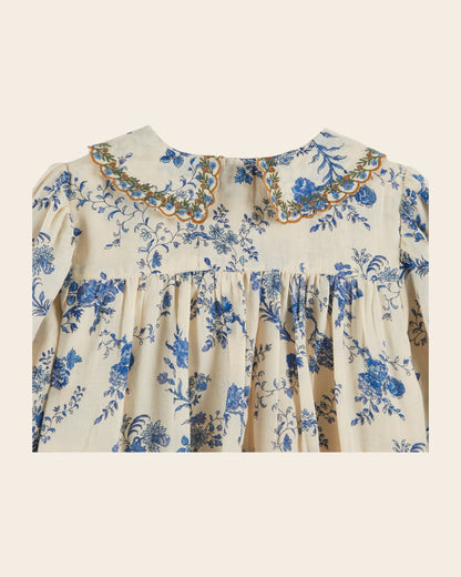 Blouse - Smocké orchid bleu