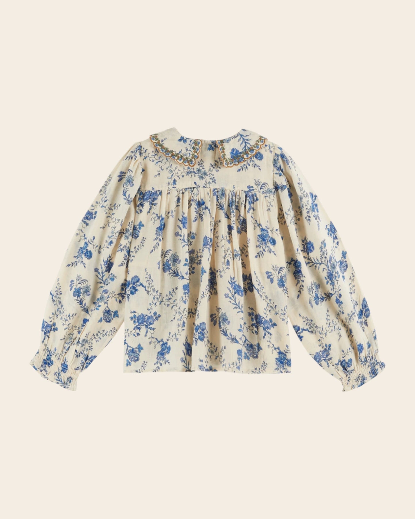 Blouse - Smocké orchid bleu