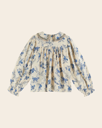 Blouse - Smocké orchid bleu