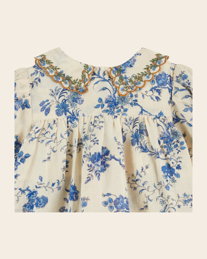 Blouse - Smocké orchid bleu
