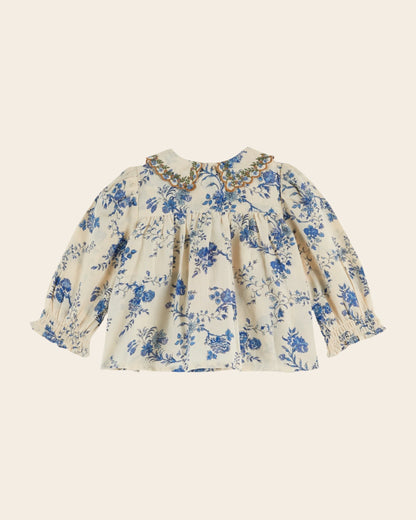 Blouse - Smocké orchid bleu