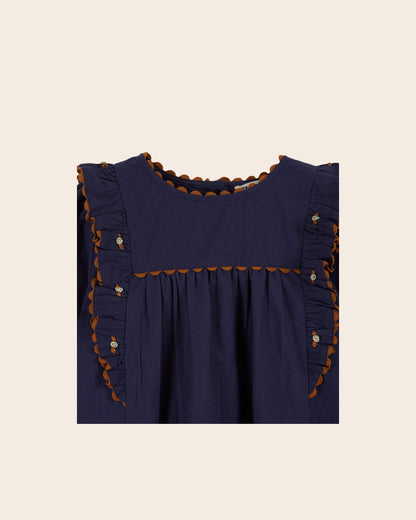 Robe - Volanté navy