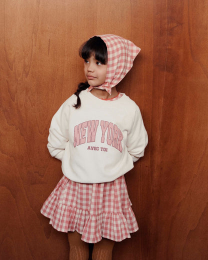 Robe - Volanté vichy rose