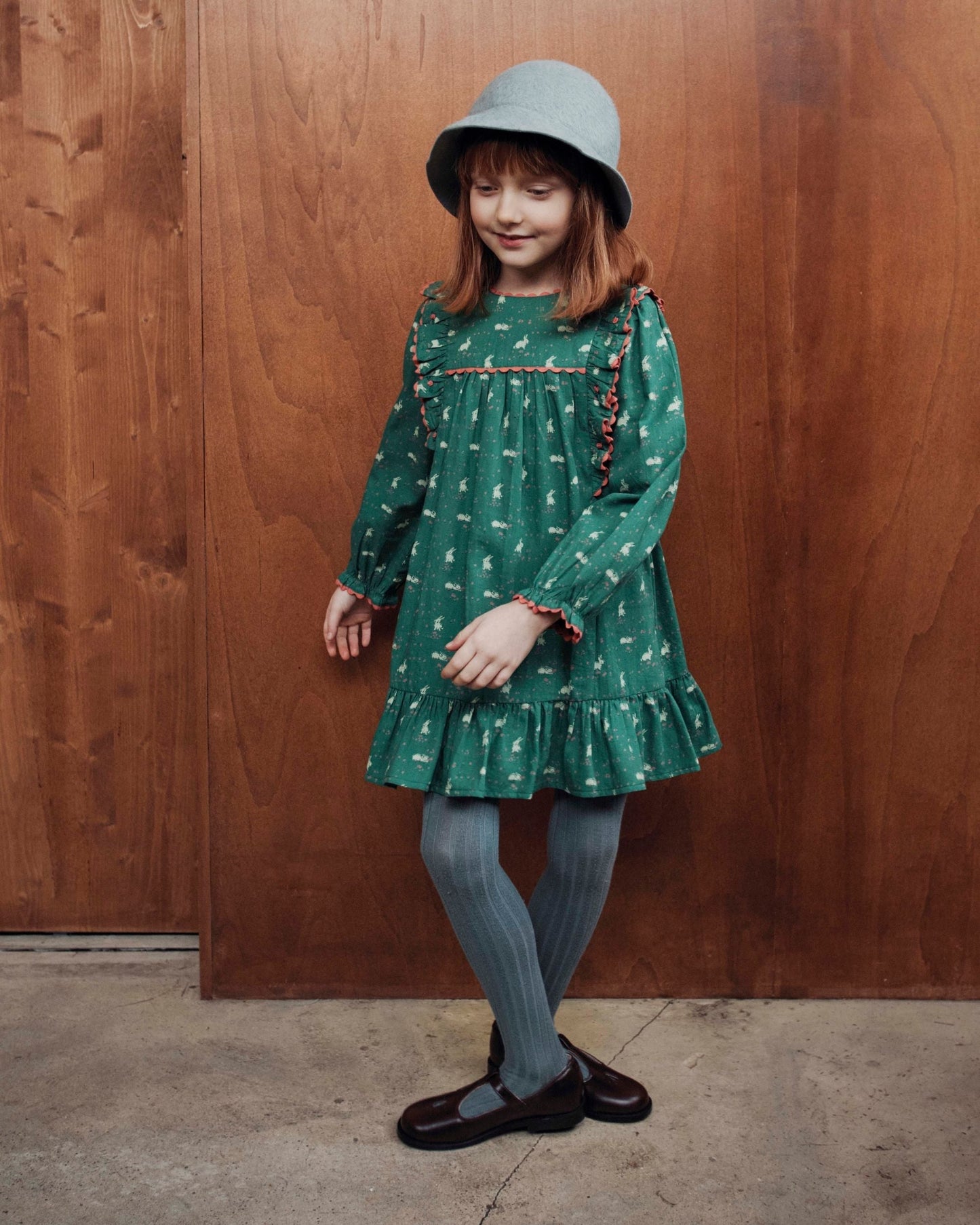 Robe - Imprimé lapin vert