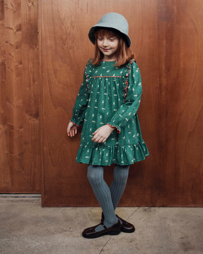 Robe - Imprimé lapin vert