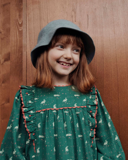 Robe - Imprimé lapin vert