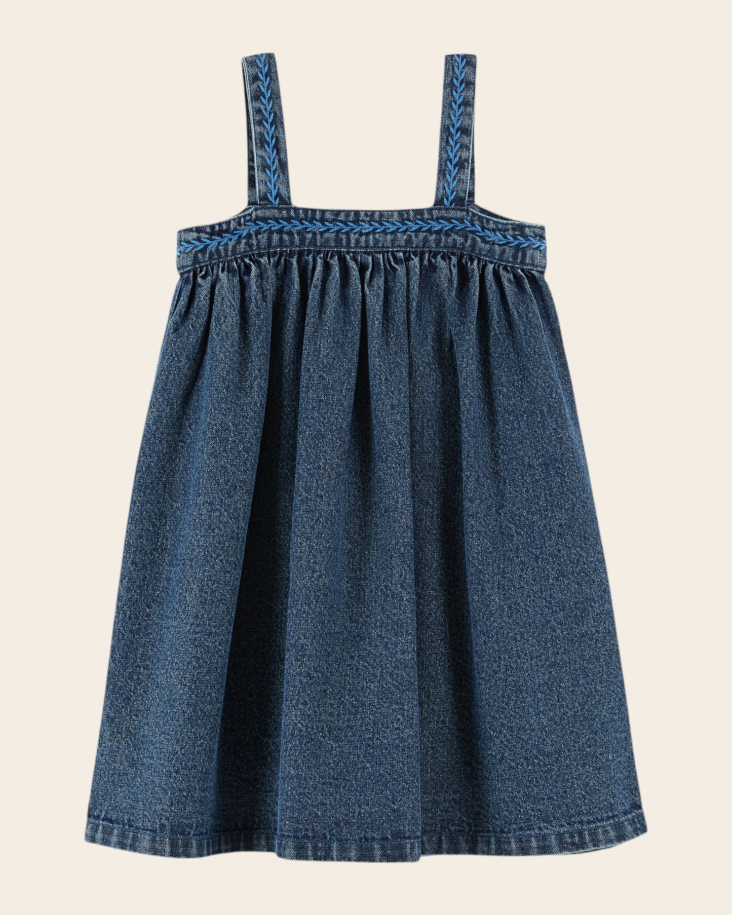 Robe - Bretelles denim bleu
