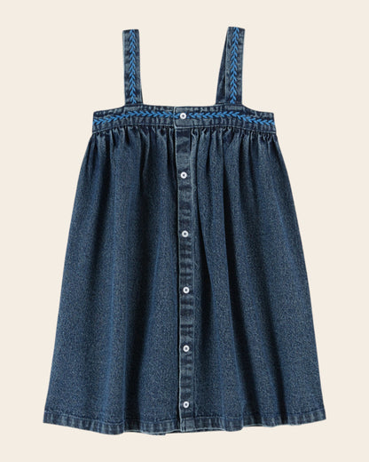 Robe - Bretelles denim bleu