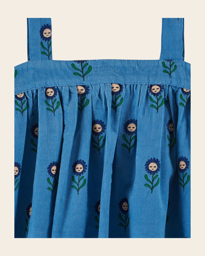 Robe - Bretelles Marguerite bleu