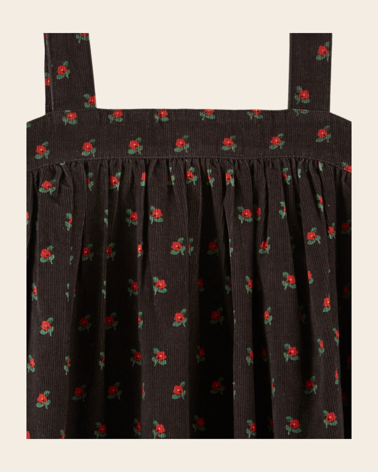 Robe - Bretelles poppy noir