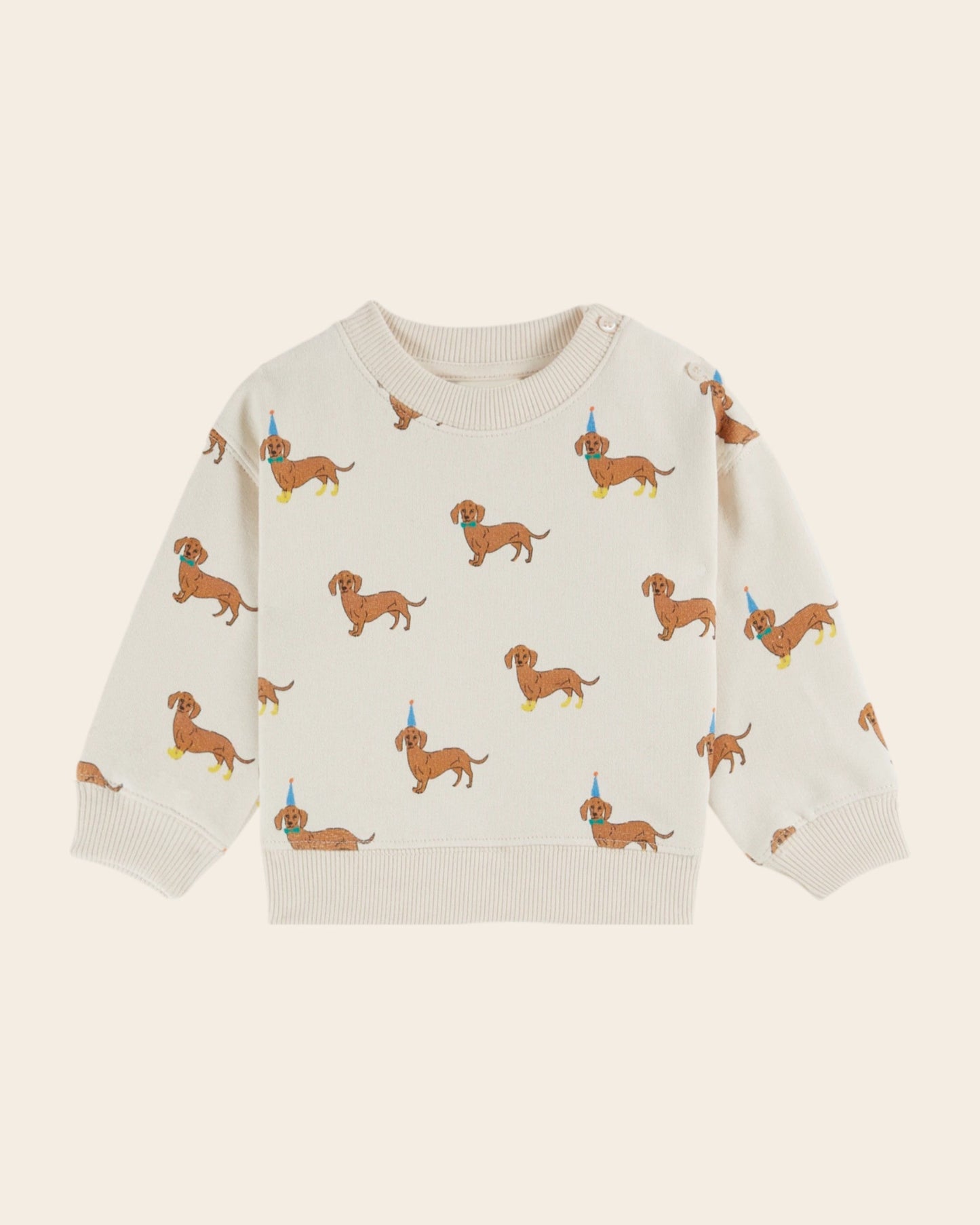Sweat - Teckels coton bio écru