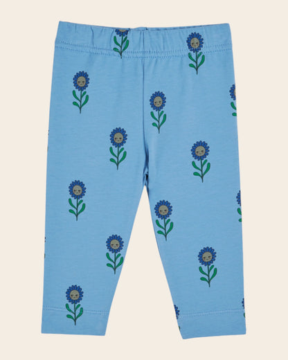 Legging - Coton bio Marguerite bleu