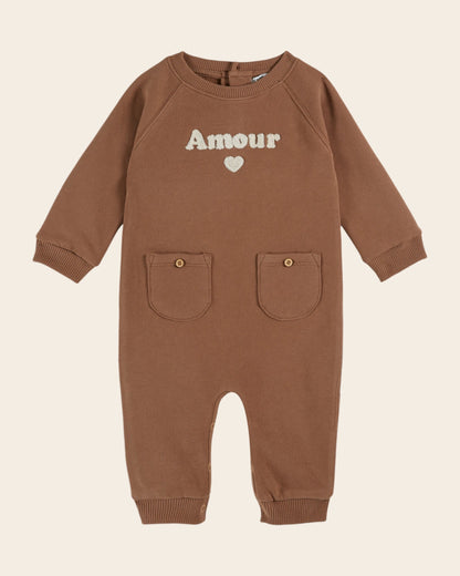 Combinaison Amour coton bio café