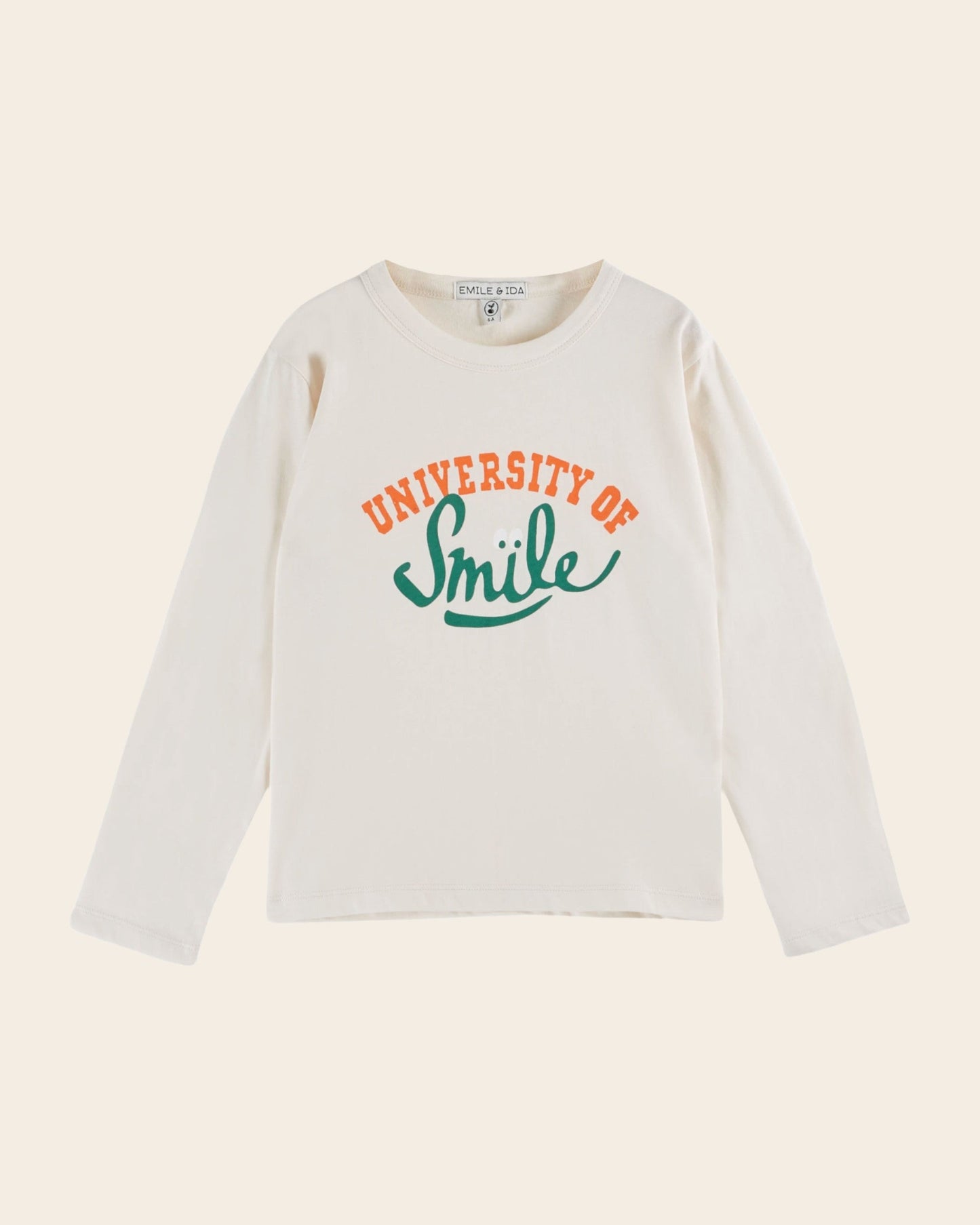 T-shirt University of Smile coton bio crème