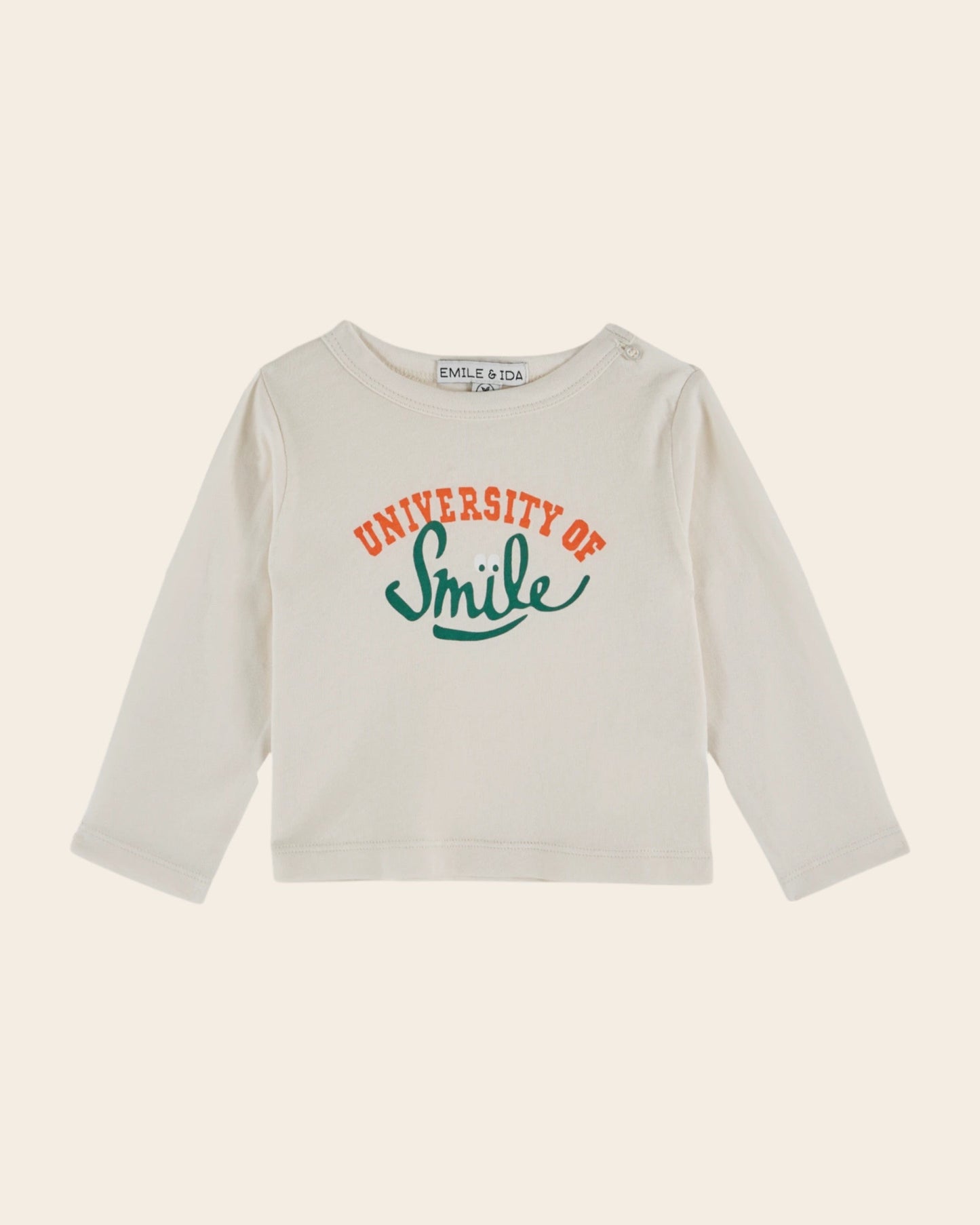 T-shirt University of Smile coton bio crème