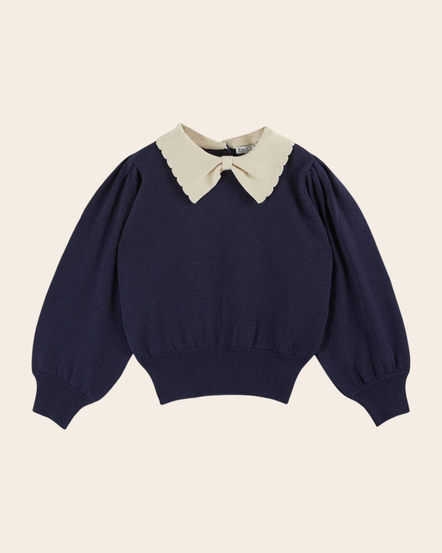 Pull - Col Pierrot coton bio marine