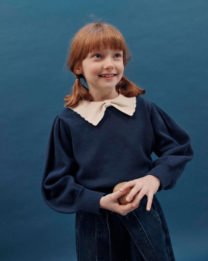 Pull - Col Pierrot coton bio marine