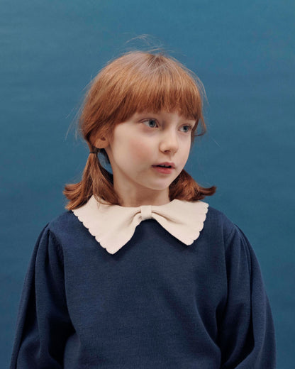 Pull - Col Pierrot coton bio marine