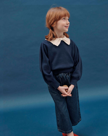 Pull - Col Pierrot coton bio marine