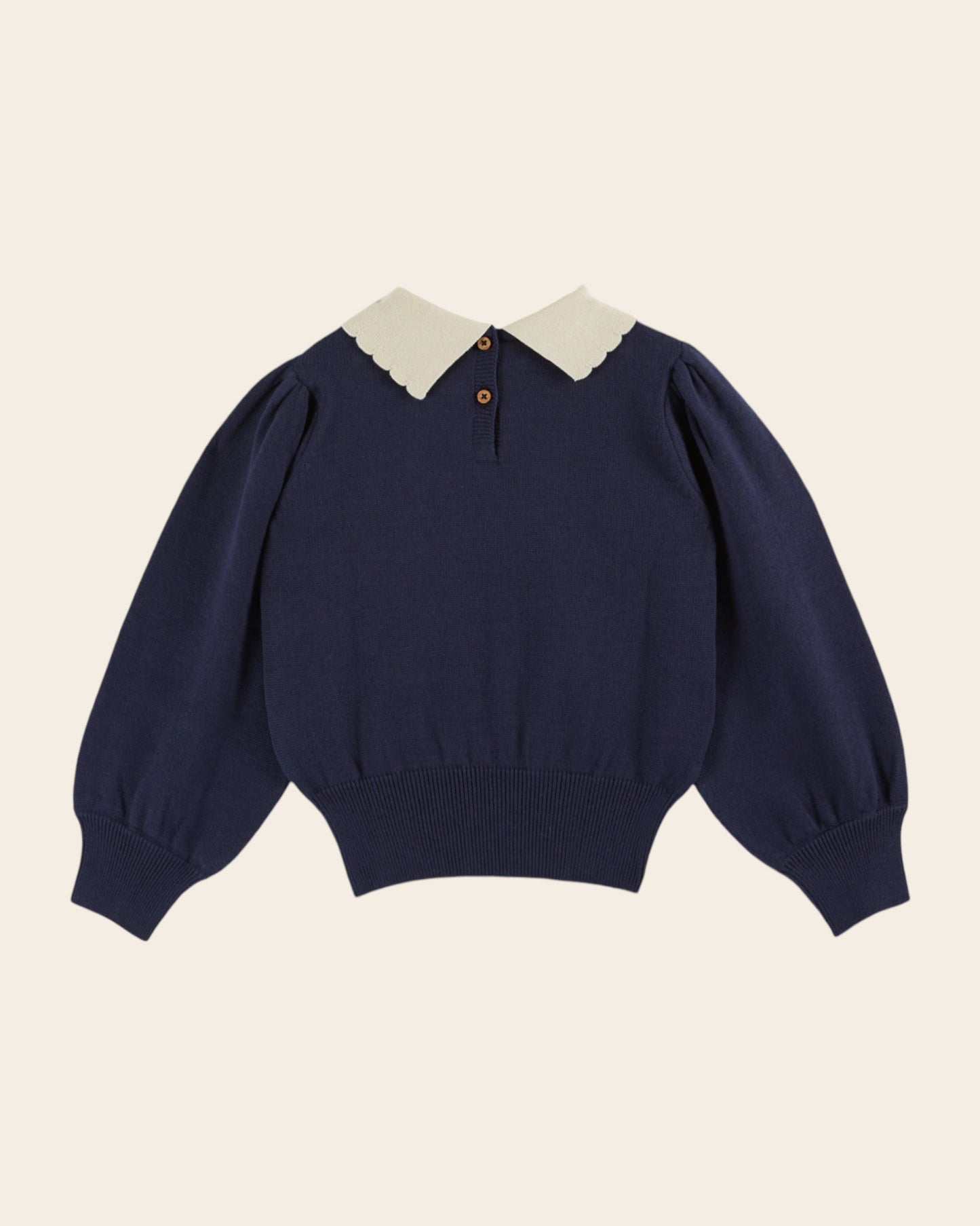 Pull - Col Pierrot coton bio marine
