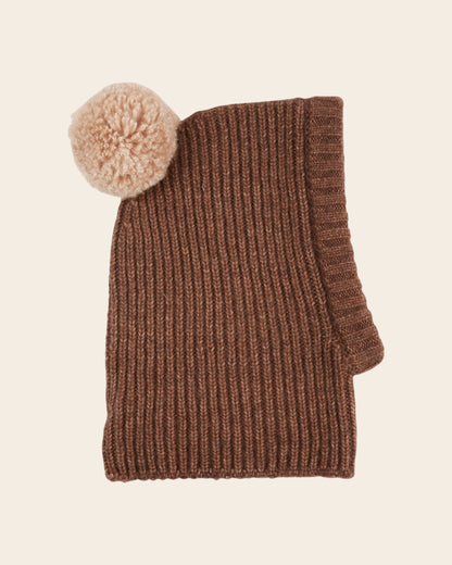 Cagoule - Pompom marron
