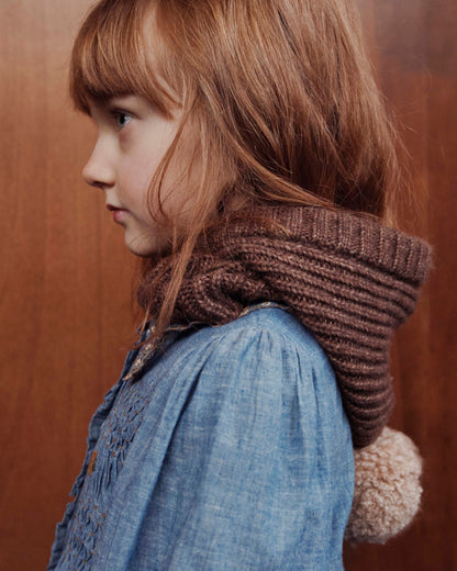 Cagoule - Pompom marron